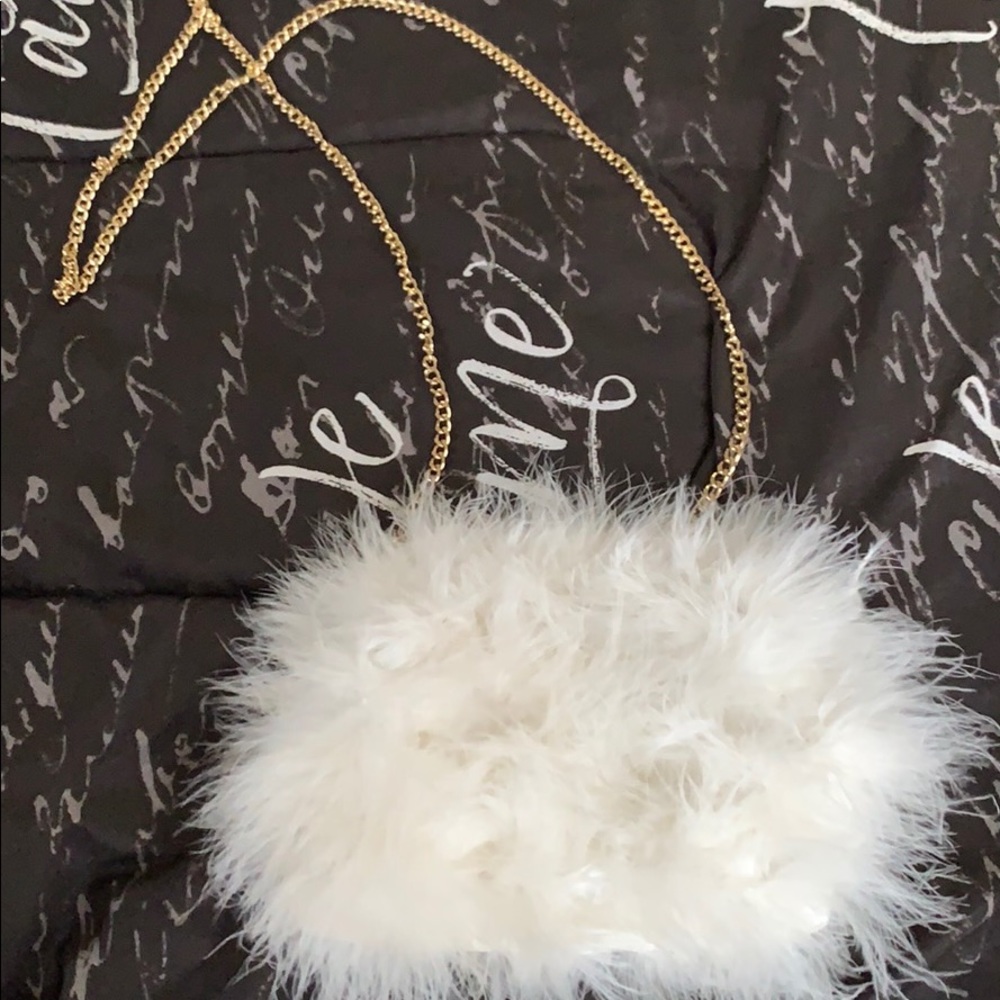 Fur mini purse